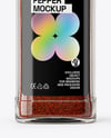 Glass Jar with Grounded Aleppo Pepper Mockup