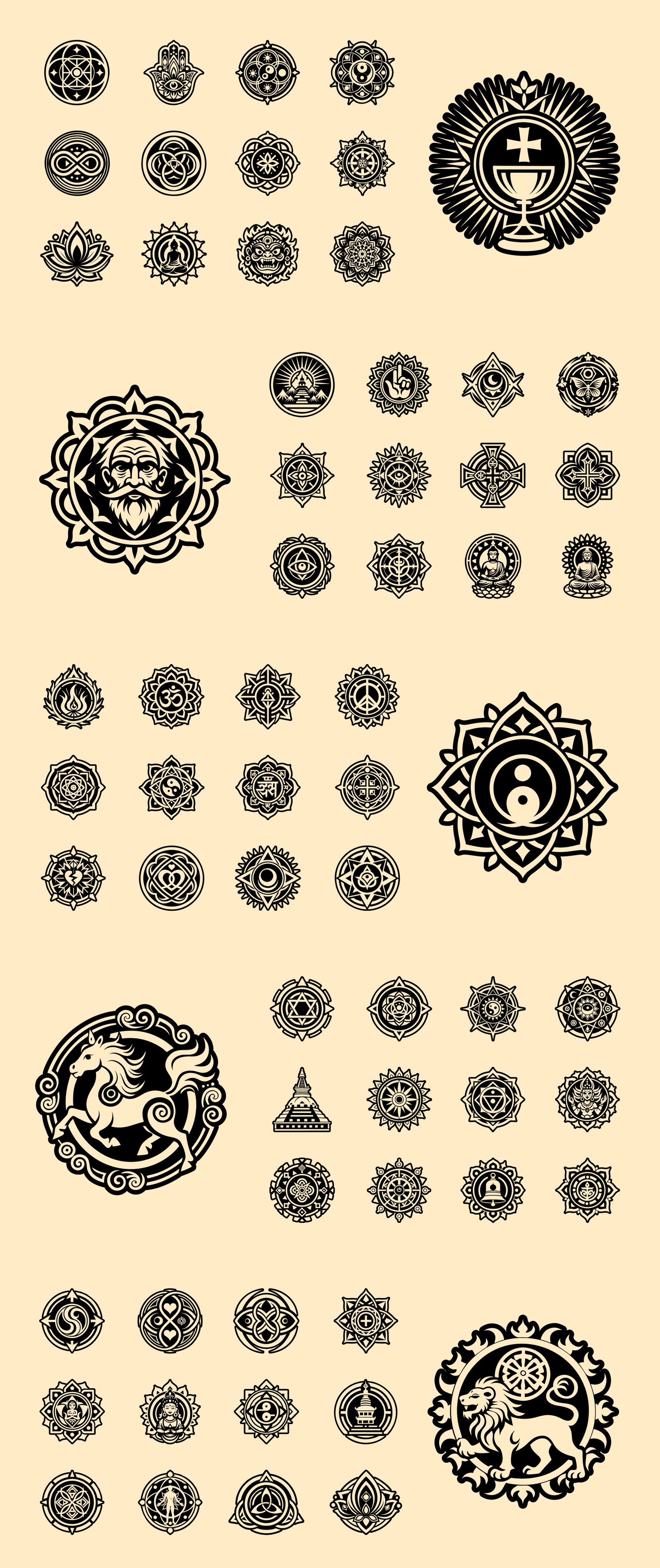 Buddhist Soul Symbol Set