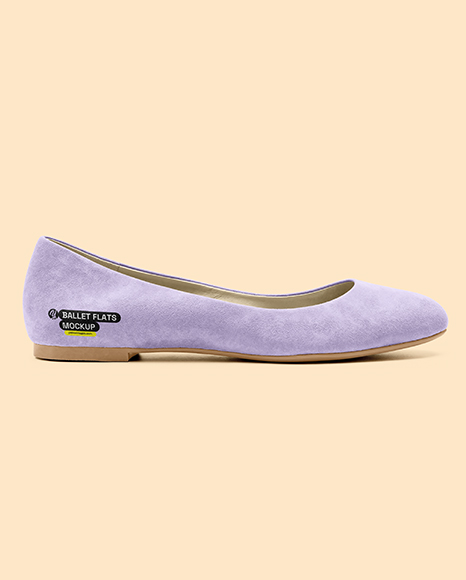 Suede Ballet Flat Mockup
