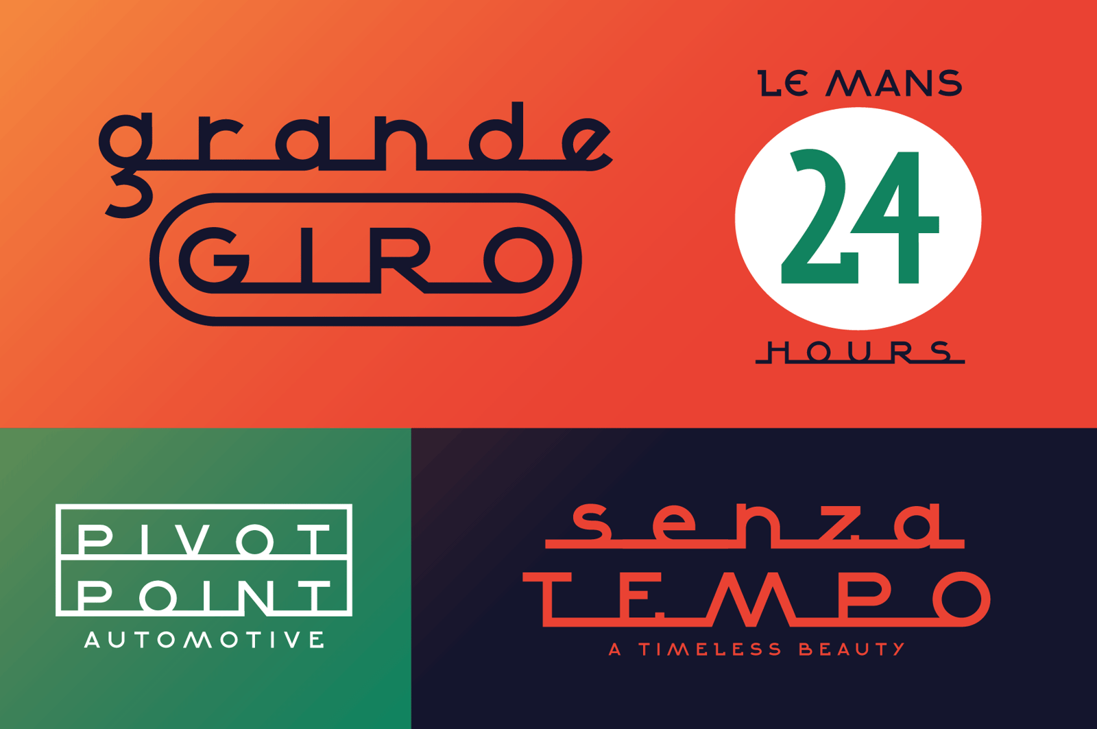 Alpha Strada: Luxury Type Inspired by Vintage Car Emblems