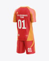 Training Short Sleeve Kit Mockup - Back Half Side View