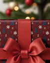 Gift Box with Christmas Tree on Background Mockup