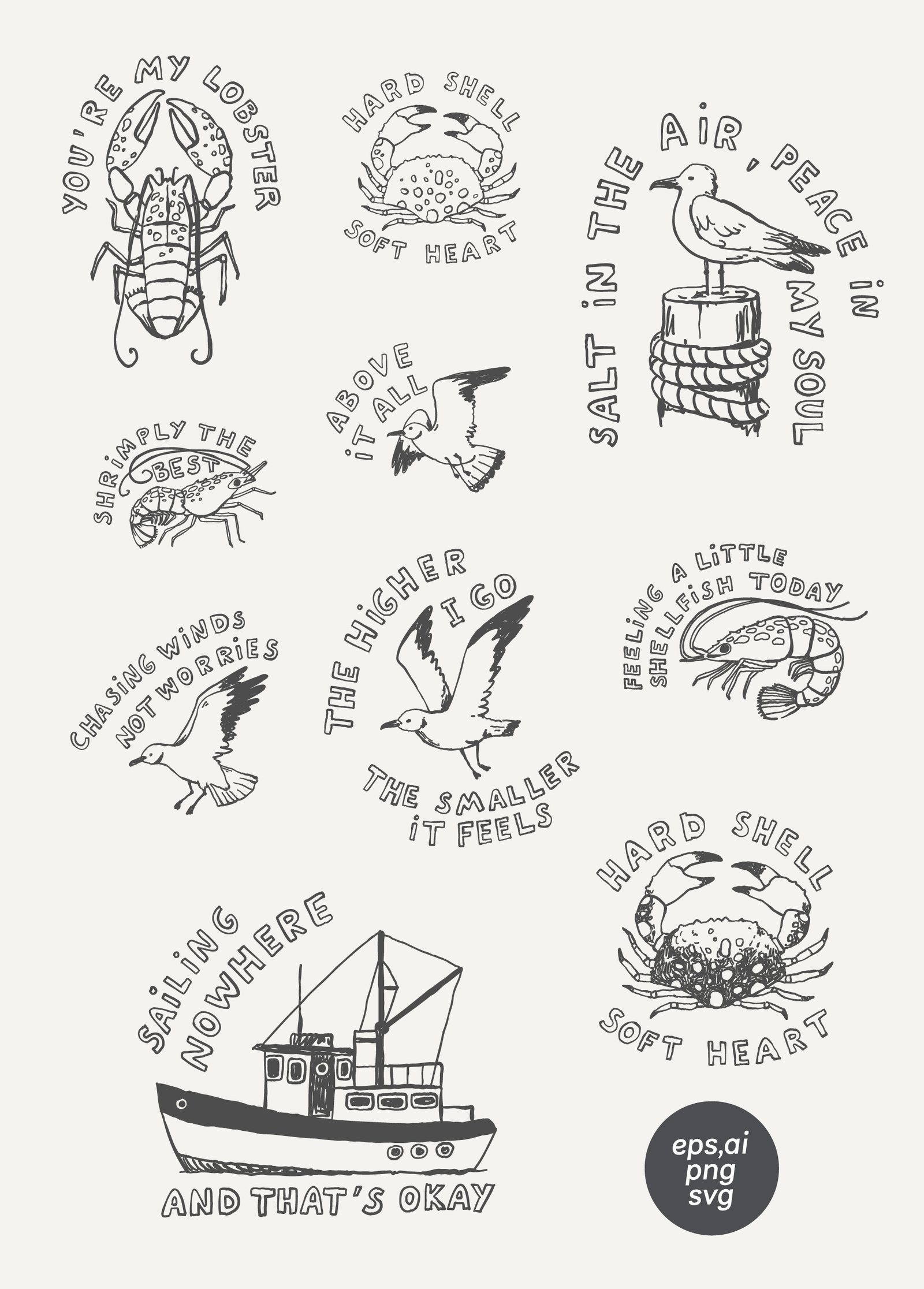 Coastal Vibes Sketch Art