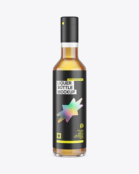 Liquer Glass Bottle Mockup - Packaging mockups