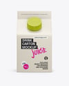 Matte Drink Carton Box Mockup - Front view