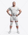 Man Wearing Weightlifing Suit Mockup