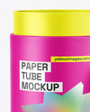 Matte Paper Tube with Pull Tab Mockup