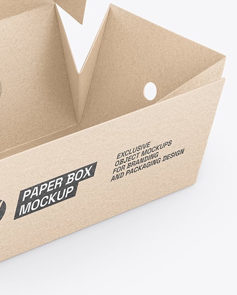 Kraft Paper Food Box Mockup