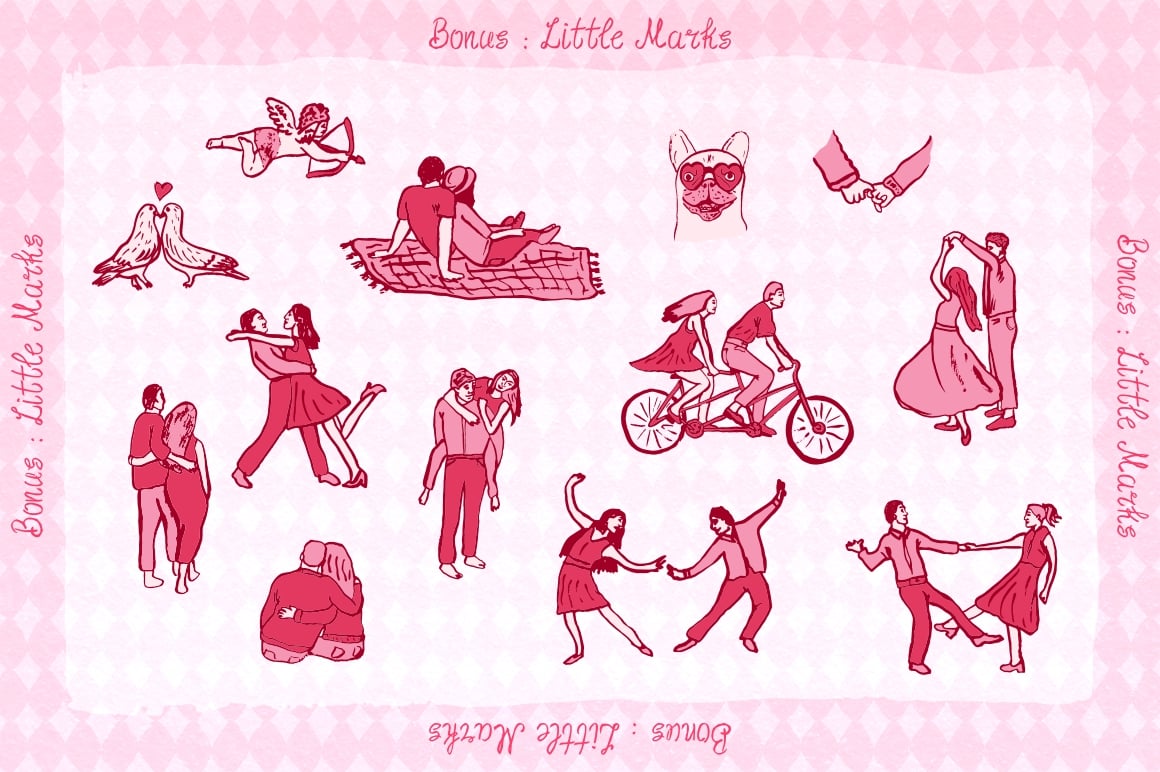 New Amour romantic handwritten font