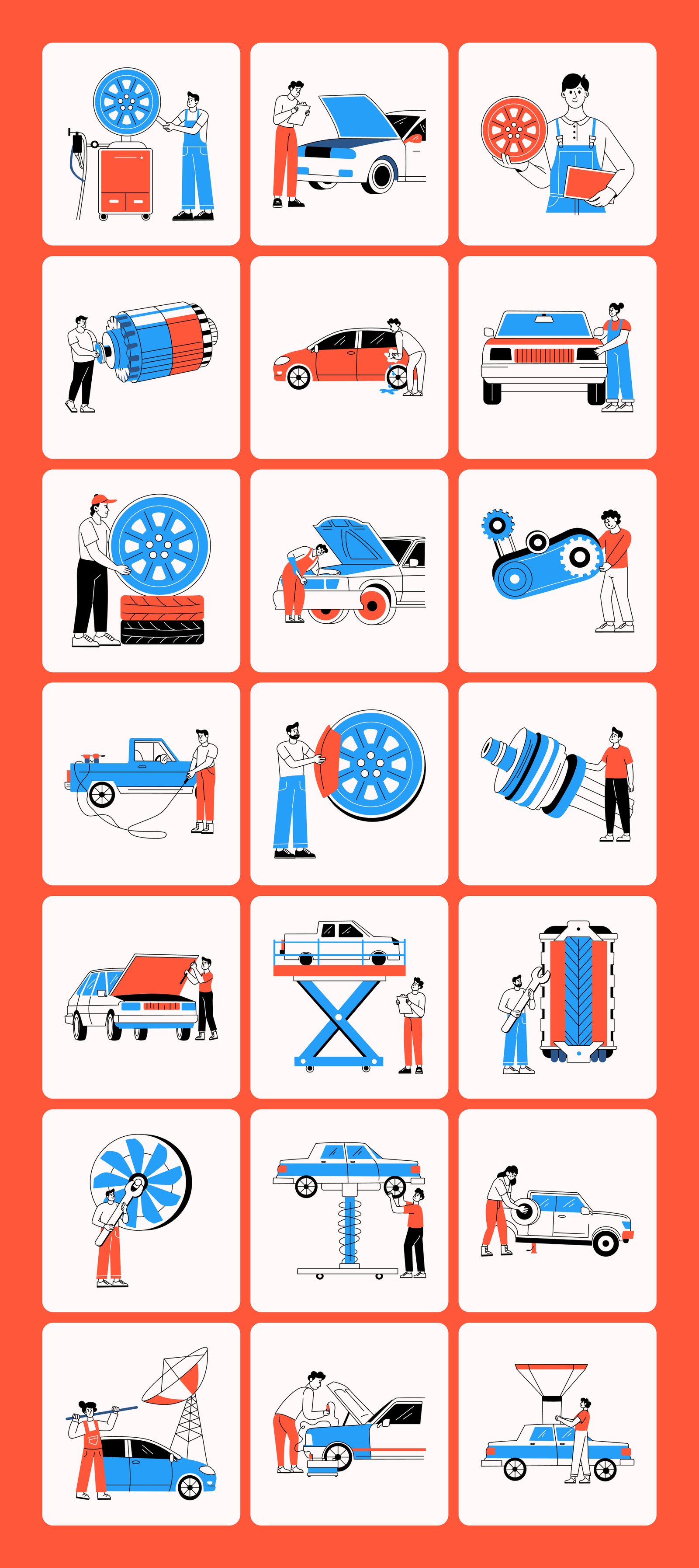 Car Illustration Art Set