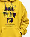 Elderly Black Man Wearing Hoodie and Sunglasses Mockup