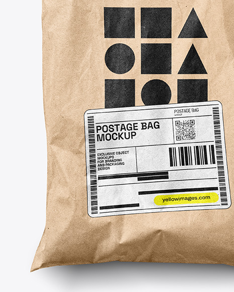 Kraft Paper Postage Bag Mockup