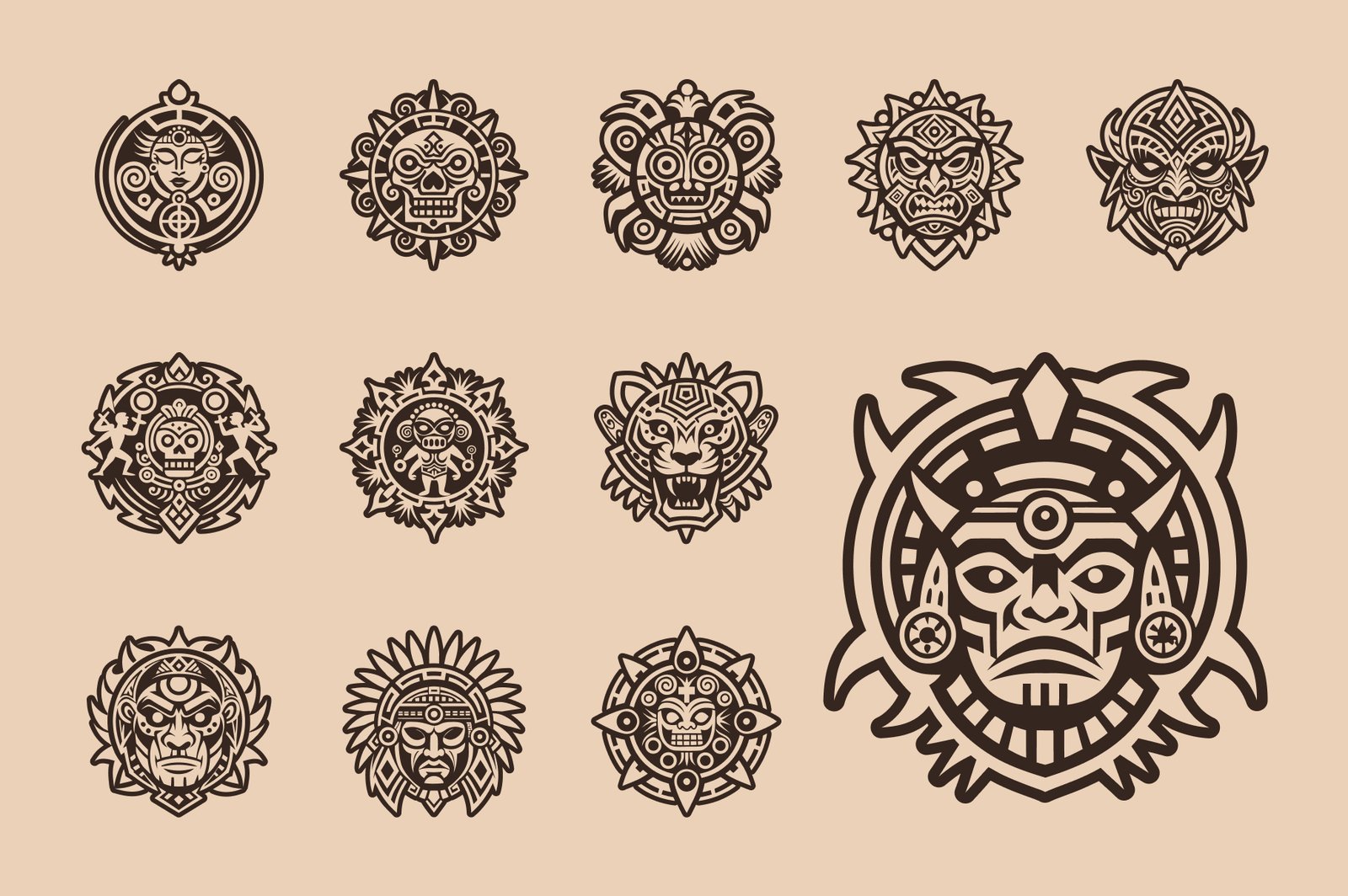 Taino Art and Symbols Set