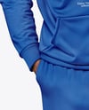 Black Man Wearing a Hoodie and Pants Mockup