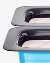 Glossy Plastic Yoghurt Cups Mockup