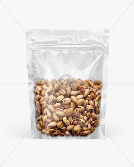 Transparent Pouch with Phistachios Mockup