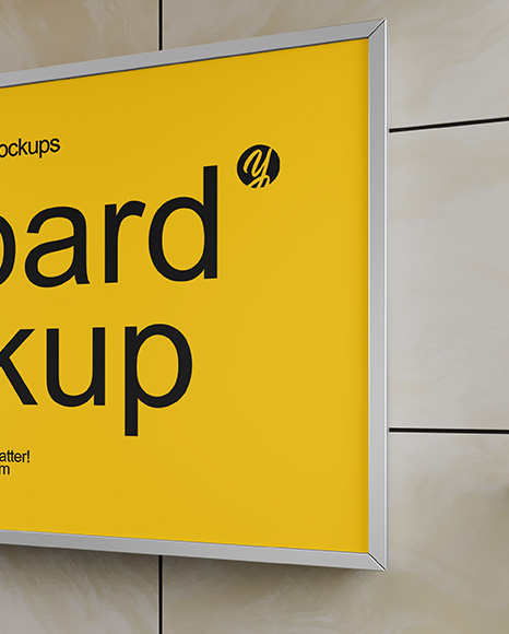Billboard in the Underground Passage Mockup