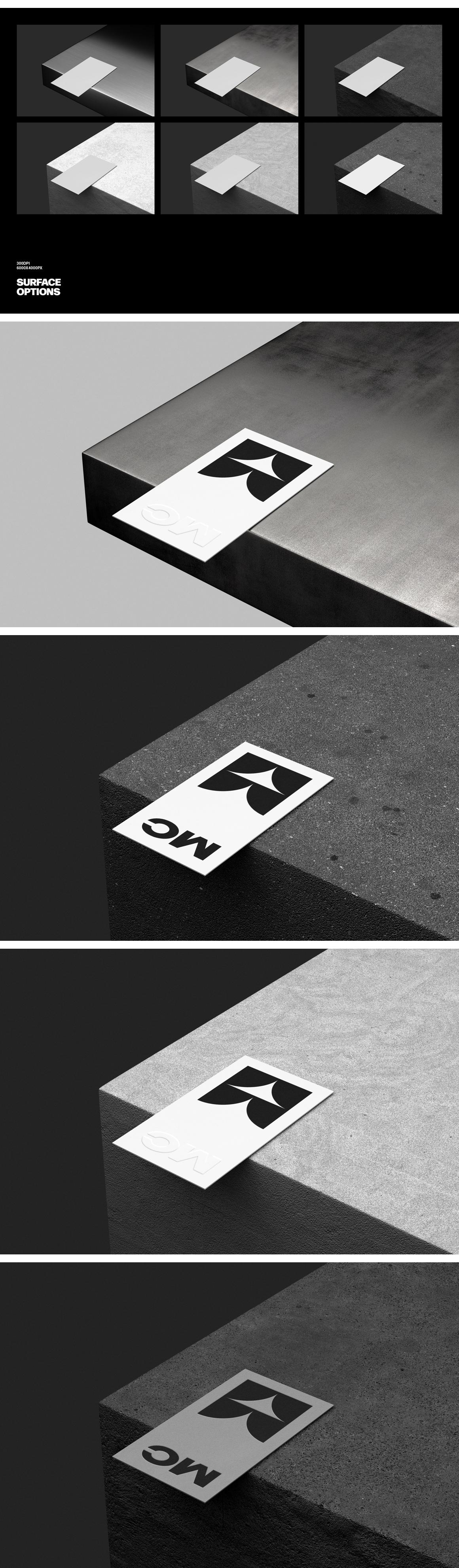 90×50mm Business Card Mockup