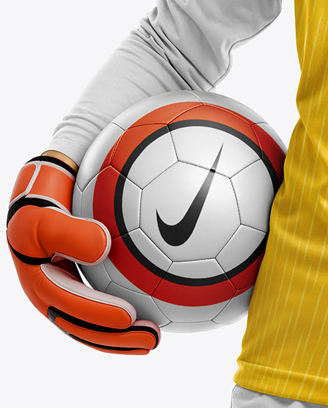 Female Soccer Goalkeeper Wearing Long Sleeve Jersey Mockup