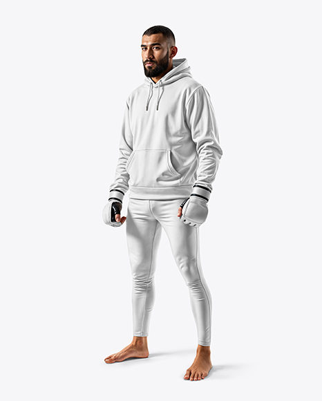 Male UFC Fighter Wearing Track Suit Mockup