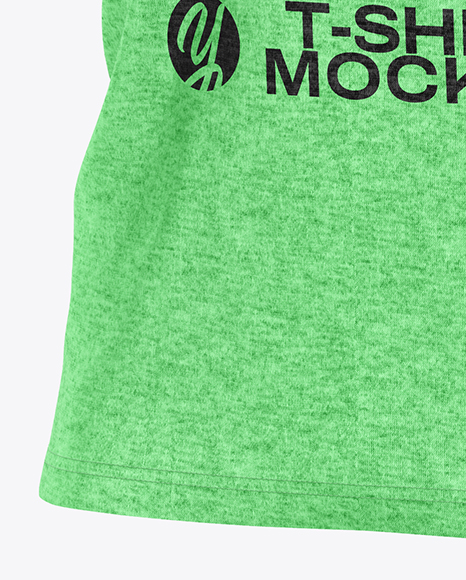 Heather T-Shirt Mockup - Half Side View