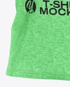 Heather T-Shirt Mockup - Half Side View