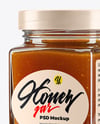 Glass Square Jar with Manuka Honey Mockup