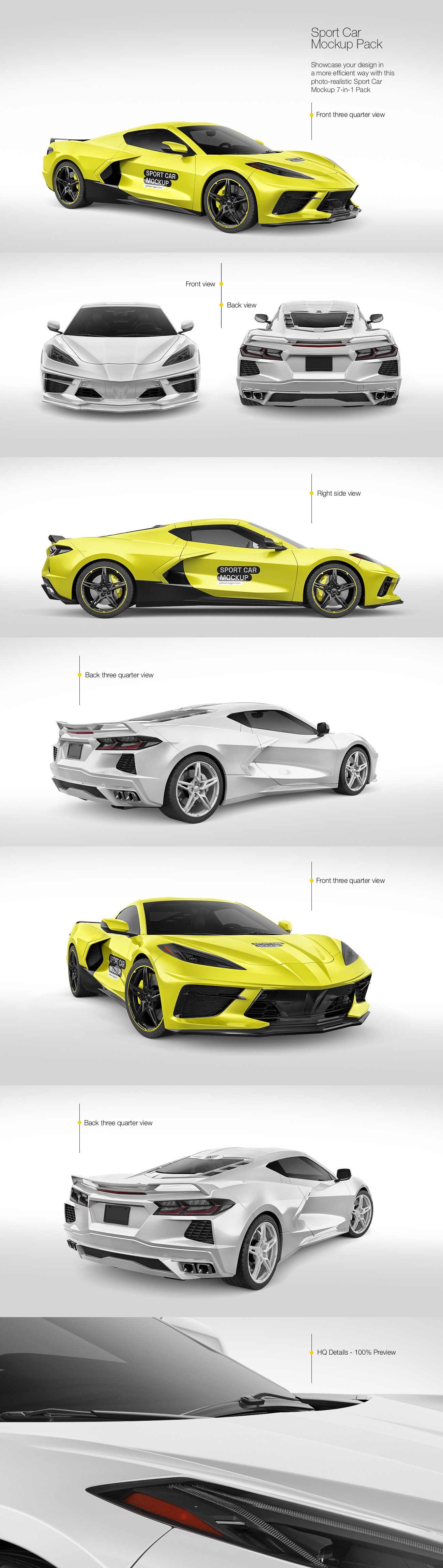 Sport Car Mockup - Pack