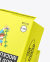Opened Paper Food Box Mockup