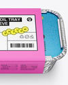 Aluminium Foil Tray Container in Paper Sleeve Mockup