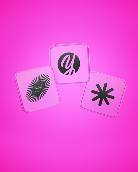 Frosted Glass Icons Mockup