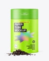 Paper Tube with Tea Mockup
