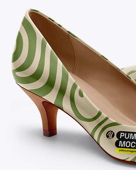 Pair of Kitten Heel Pumps Mockup