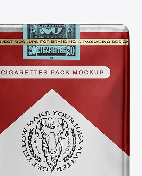 Soft Cigarette Pack Mockup - Front View