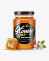 Glass Jar with Acacia Honey Mockup
