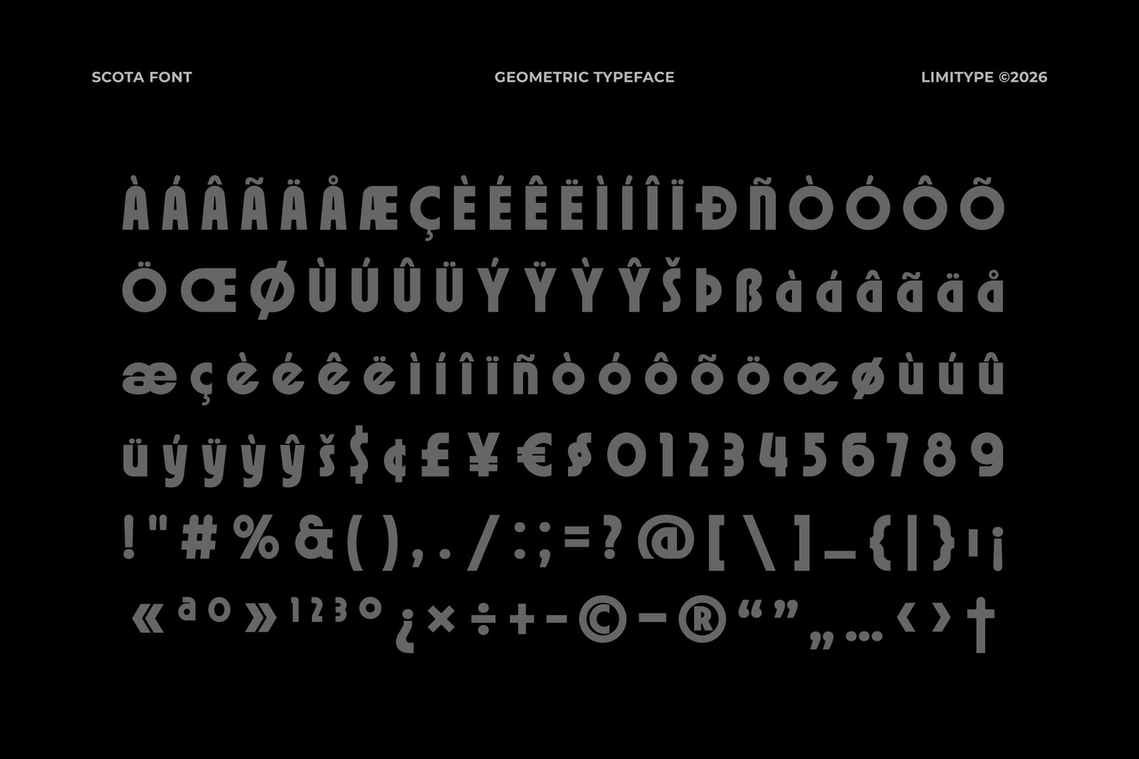 Scota - Bold Geometric Font