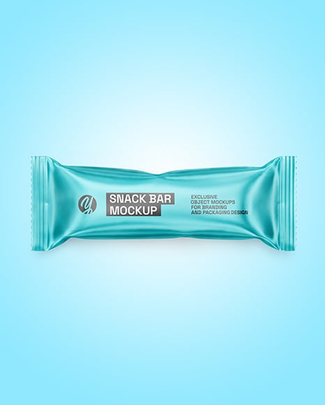 Matte Metallic Snack Package Mockup