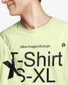 Young Couple Wearing Oversized T-shirts and Jeans Mockup