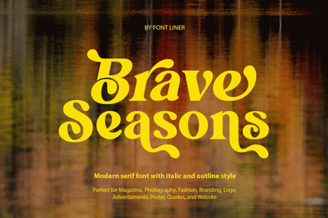 Brave Seasons Font - Italic fonts elegant