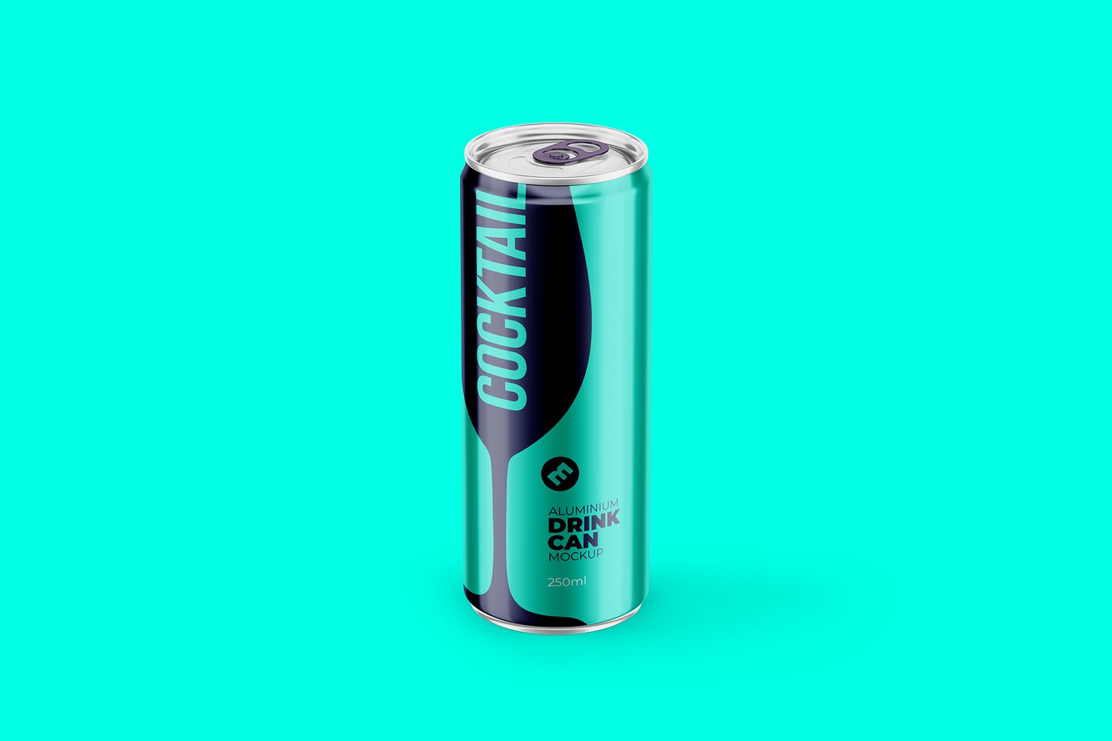 Slim 250ml Aluminium Can Mockup