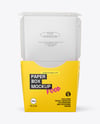 Opened Paper Food Box Mockup