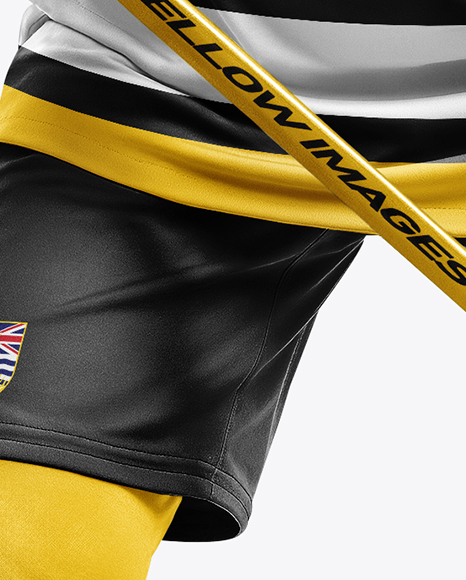 Man Wearing Full Ice Hockey Kit Mockup