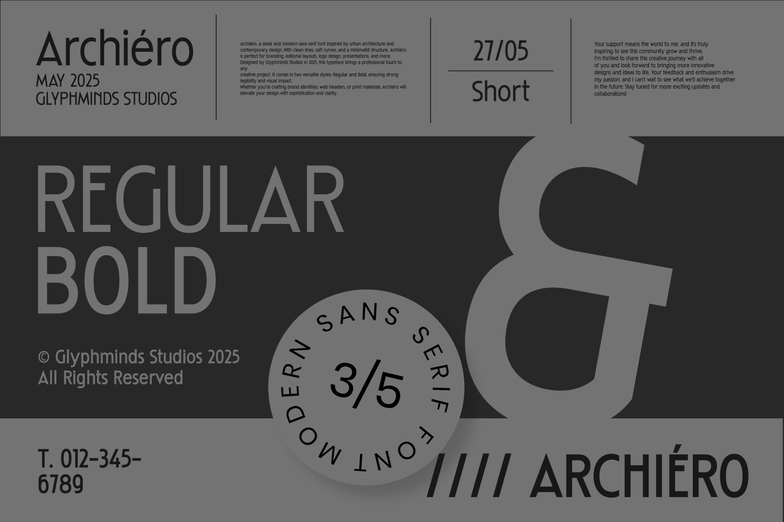 Archiéro - A Sans Serif Font