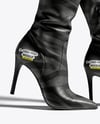 Pair of High-Knee Boots on Women's Legs Mockup