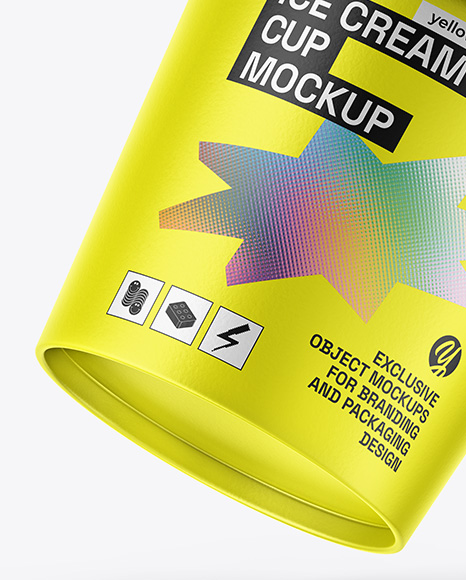 Matte Ice Cream Cup Mockup