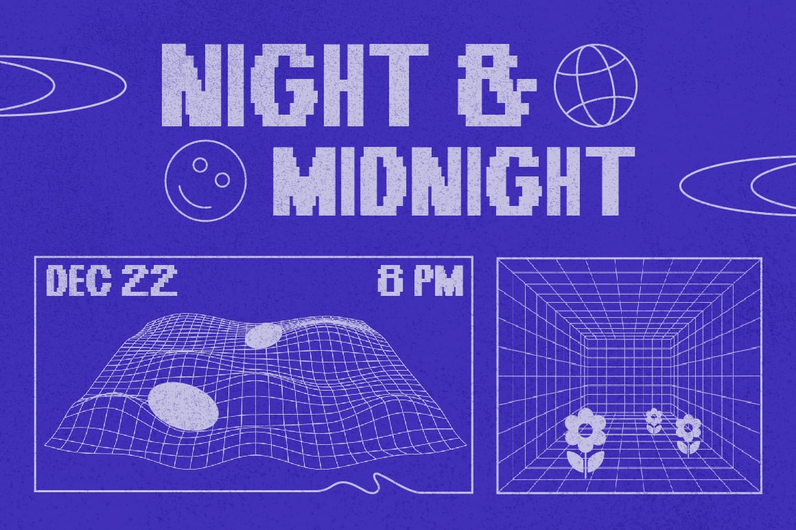 Overbit Bold &amp; Strong Edgy Y2K Pixel Font