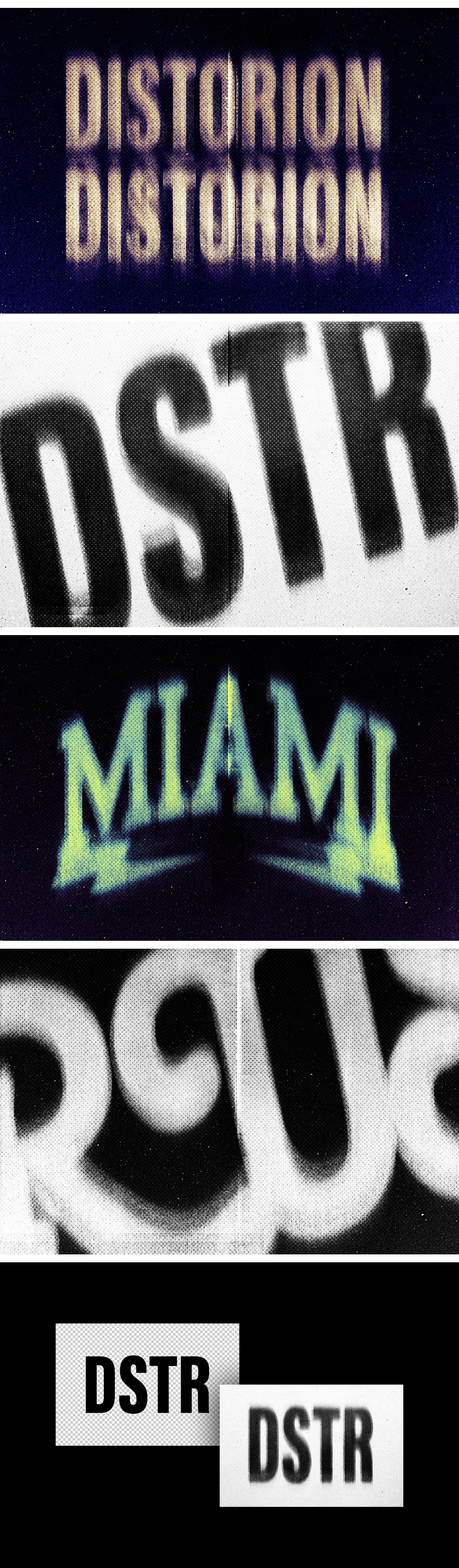 Distortion Halftone Text &amp; Graphic Effect