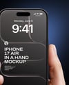 iPhone 17 Air Space Black in a Hand Mockup