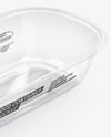 Clear Plastic Container with Matte Plastic Lid Mockup