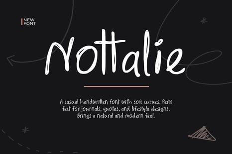Nottalie Font - Font brush